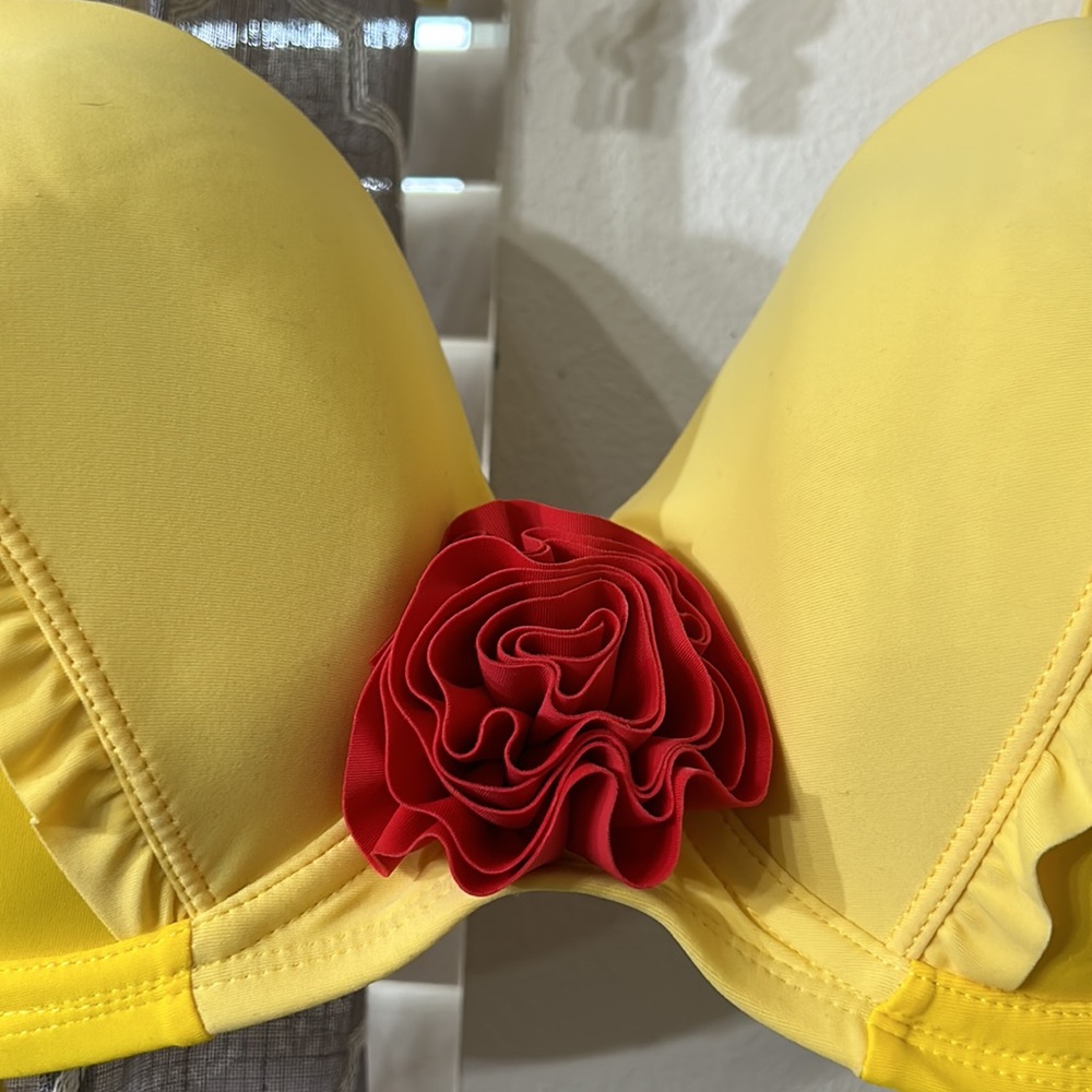 Disney Beauty And The Beast Belle Ruffle Swim Top from Hot Topic size 1 - Picture 3 of 12